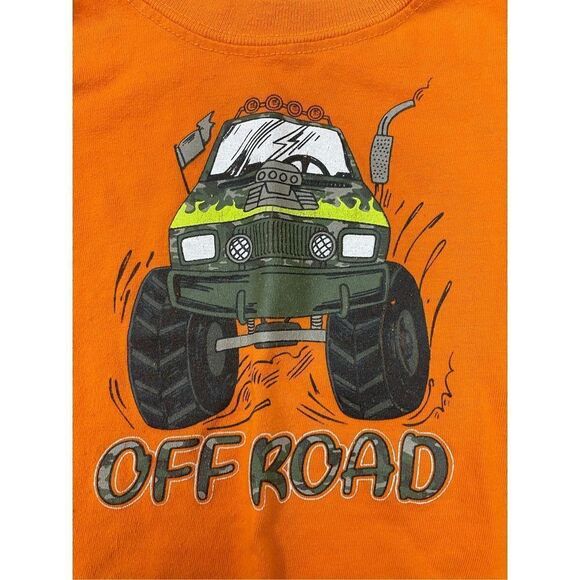 Off Road Truck Swiggles Boys 18 Months Short Sleeve Orange Tee - Picture 2 of 4
